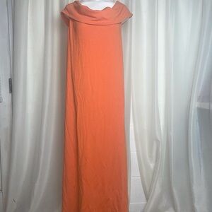 Eloquii Off Shoulder Knit Sheath Maxi Dress